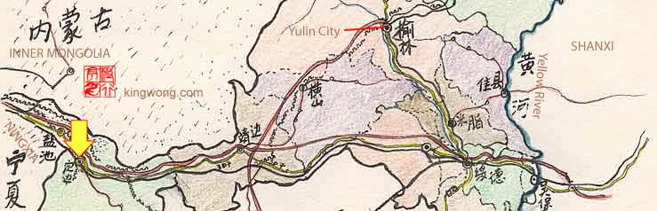 location map of Dingbian County