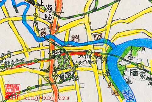 Shanghai city map detail
