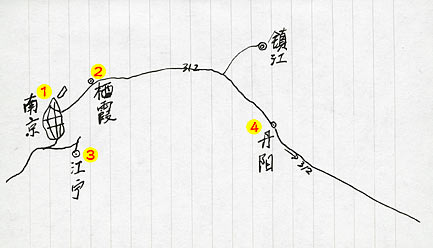 Ͼʯλ map of the Location of Nanjing's Six Dynasties Stone Carvingsy