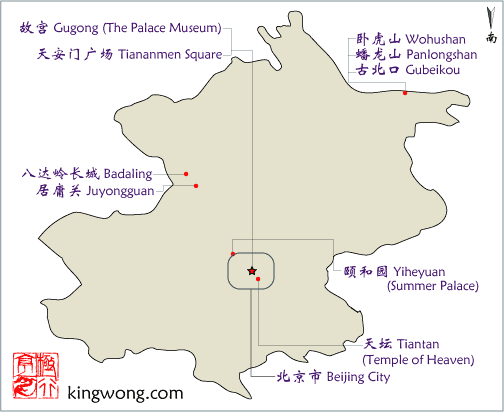 map of Beijing Municipality