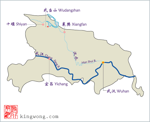 map of Hubei