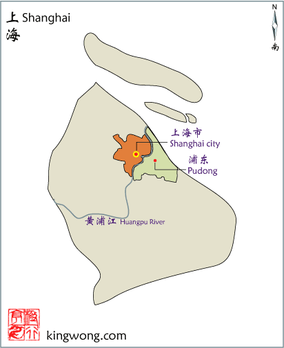 上海地图 map of Shanghai
