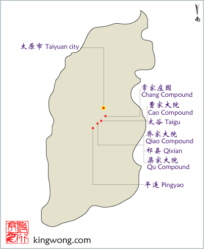 map of Shanxi province