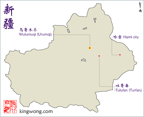 ½ͼ map of Xinjiang