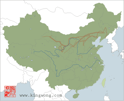 万里长城地图 map of Great Wall