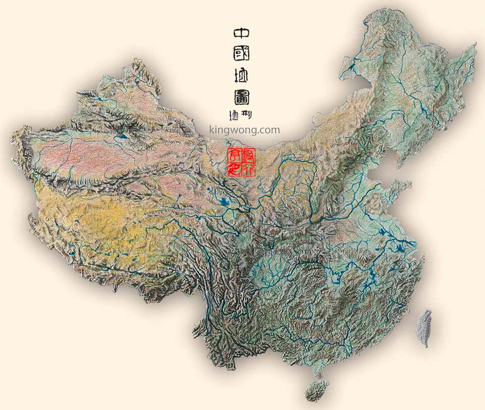 Physical Map of China