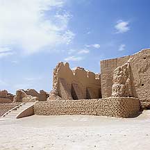 Gaochang Ruins - Palace area  remains,Gaochang