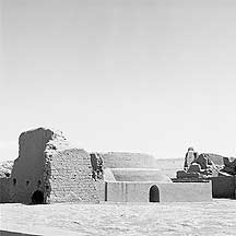 Gaochang Ruins-adobe building,Gaochang