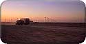 trucks on the desert road