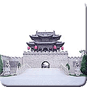 image of the main gate tower to the Chang family's compound and gardern